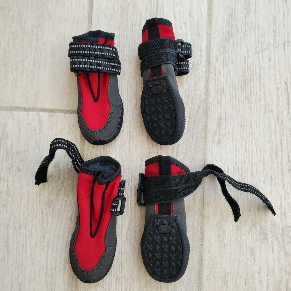 Top Paw Red and Black Dog Booties